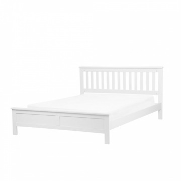Łóżko drewniane 160 x 200 cm białe MAYENNE