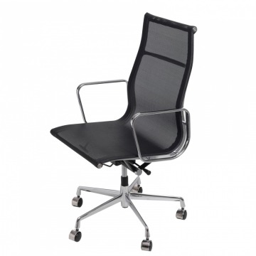 Fotel biurowy 109x58x60 cm D2.Design czarno-srebrny
