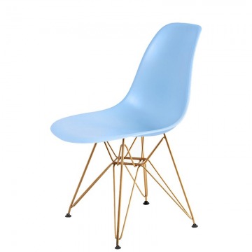 Krzesło DSR Gold King Home jasno-niebieskie