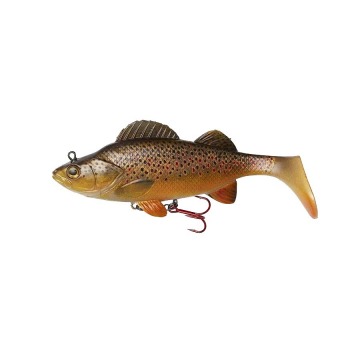przynęta gumowa effzett natural perch paddle tail 14cm 47g brown trout 60203