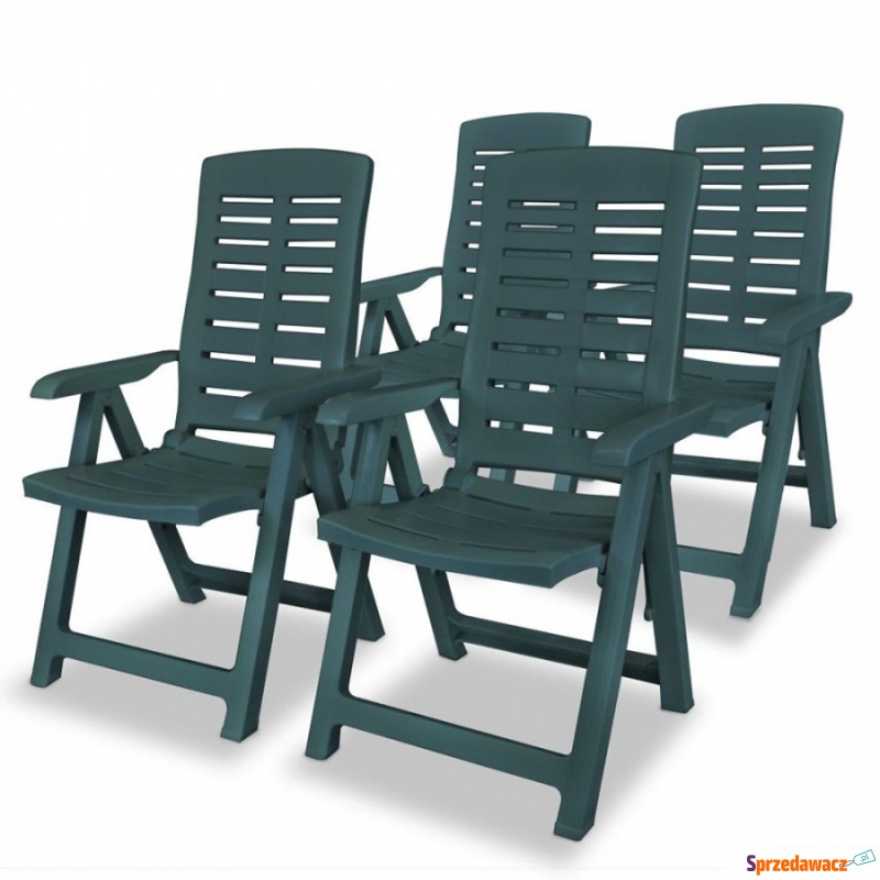 Rozkładane krzesła ogrodowe, 4 szt., plastikowe,... - Krzesła ogrodowe - Piotrków Trybunalski