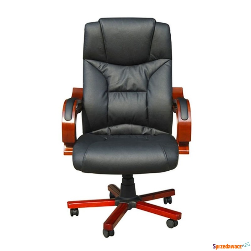 Fotel biurowy skórzany Vida czarny - Krzesła biurowe - Chrośnica