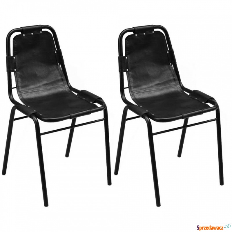 Krzesła do kuchni 2 szt. czarne - Krzesła kuchenne - Ugoszcz