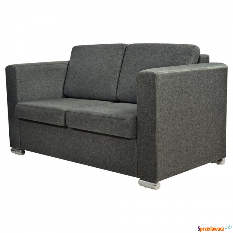 2 osobowa sofa tapicerowana ciemnoszara - Sofy, fotele, komplety... - Rypin