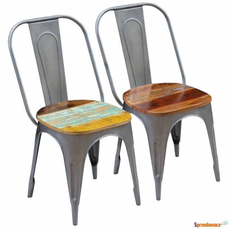 Krzesła do kuchni 2 szt. z drewna odzyskanego - Krzesła kuchenne - Kraśnik