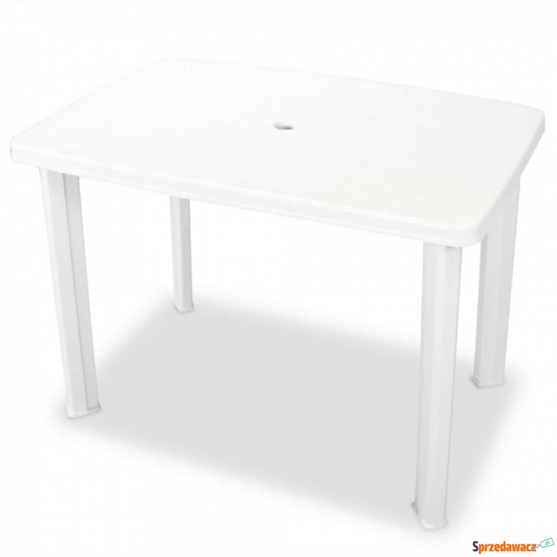 Stół ogrodowy, plastik, biały, 101 x 68 x 72 cm - Stoły, ławy, stoliki - Gorlice