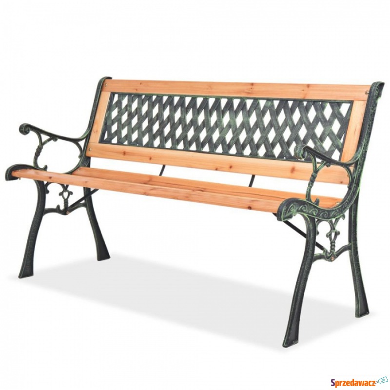 Ławka ogrodowa, 122 cm, drewniana - Krzesła ogrodowe - Olsztyn