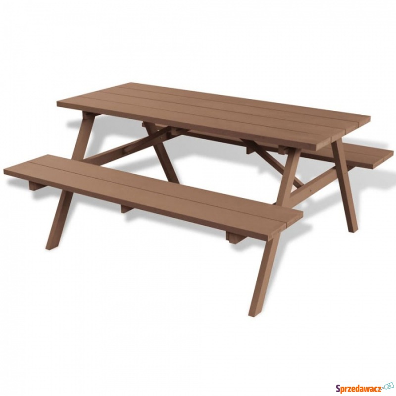 Stół piknikowy z ławkami 150x139x72,5 cm WPC... - Stoły, ławy, stoliki - Siedlęcin