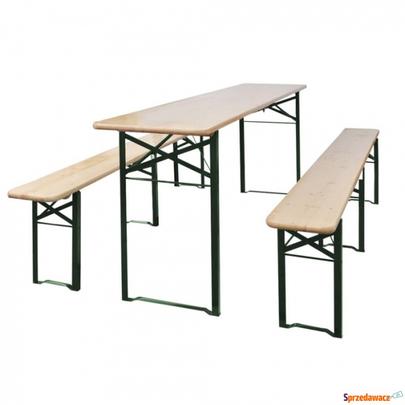 Składany stół biesiadny z 2 ławkami, 220 cm,... - Stoły, ławy, stoliki - Gdańsk