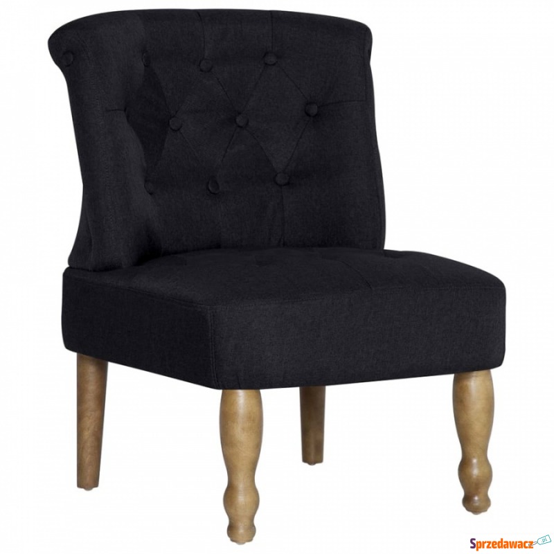 Krzesło w stylu francuskim czarne materiałowe - Krzesła biurowe - Pruszcz Gdański