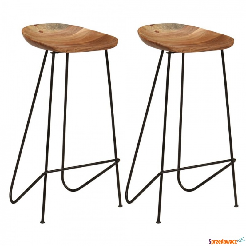 Krzesła barowe 2 szt. 41 x 36 x 76 cm lite drewno... - Taborety, stołki, hokery - Bytom