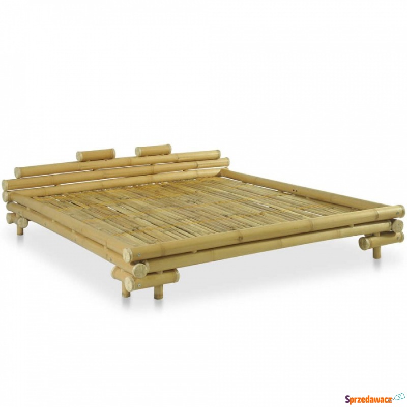 Bambusowe łóżko, 180 x 200 cm, kolor naturalny - Łóżka - Krosno