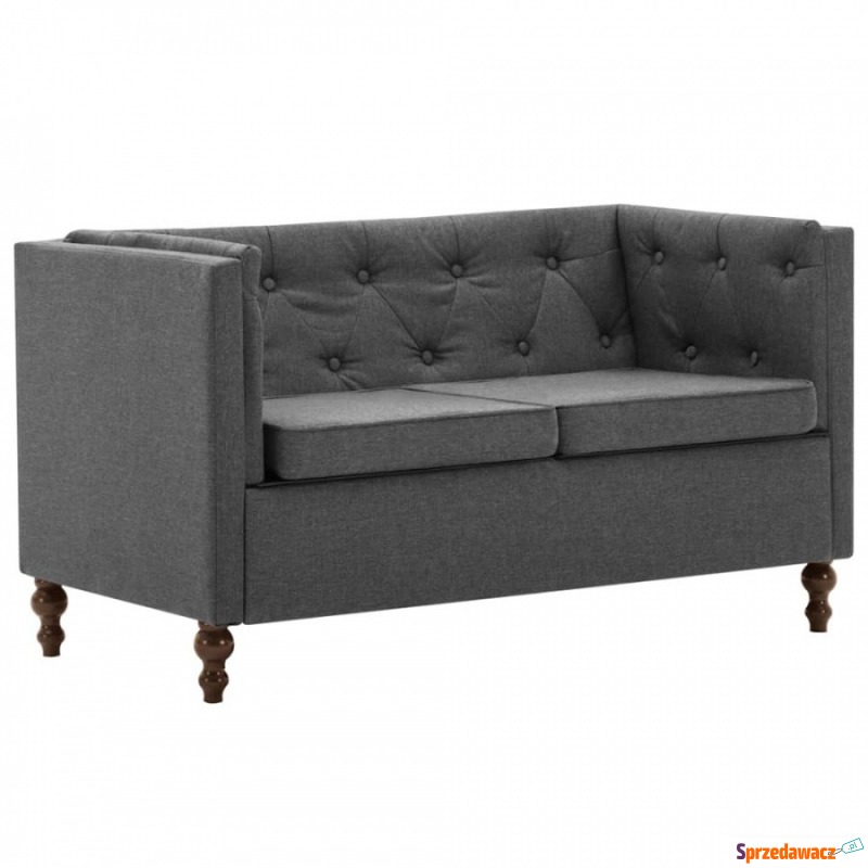 Sofa 2-osobowa w stylu Chesterfield, materiałowa,... - Sofy, fotele, komplety... - Olsztyn