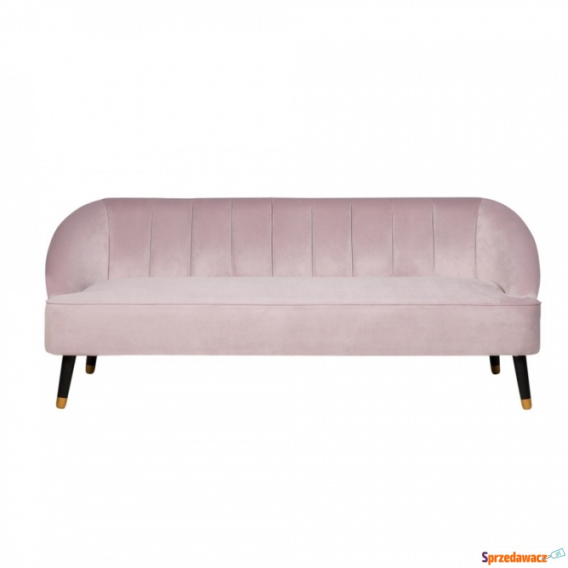 Sofa welurowa różowa ALSVAG - Sofy, fotele, komplety... - Kołobrzeg