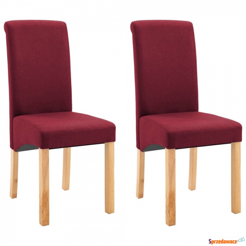 Krzesła do jadalni 2 szt. czerwone tapicerowane... - Krzesła do salonu i jadalni - Gołków