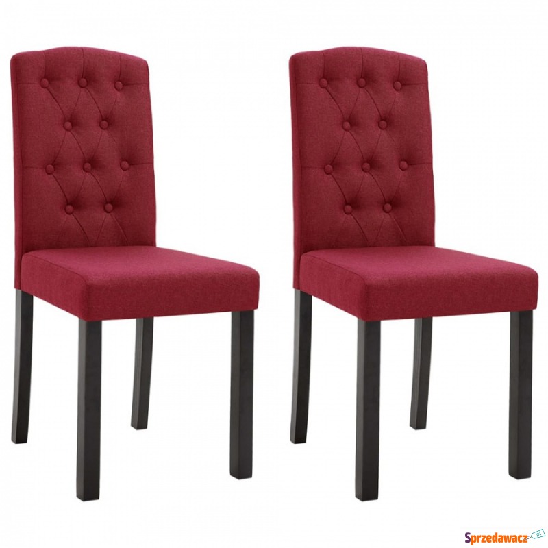 Krzesła do jadalni 2 szt. czerwone wino tapic... - Krzesła do salonu i jadalni - Bielany Wrocławskie