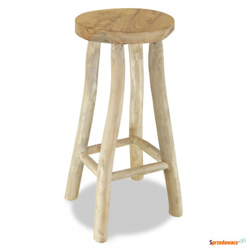 Krzesło barowe z drewna tekowego brązowy - Taborety, stołki, hokery - Lędziny