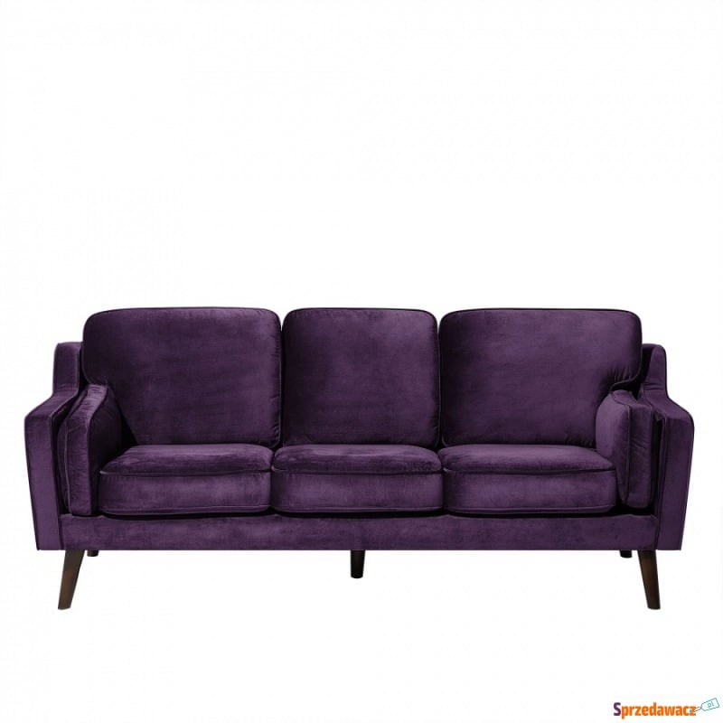 Sofa trzyosobowa welwet fioletowa Cecilia - Sofy, fotele, komplety... - Namysłów