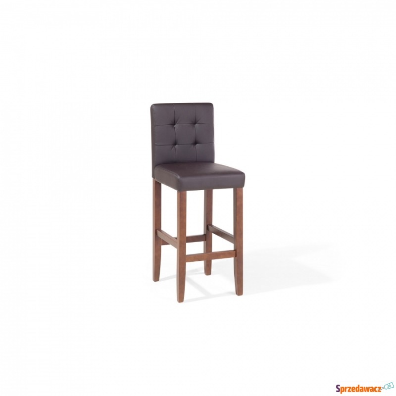 Krzesło barowe MADISON BLmeble brązowa skóra... - Taborety, stołki, hokery - Czarne