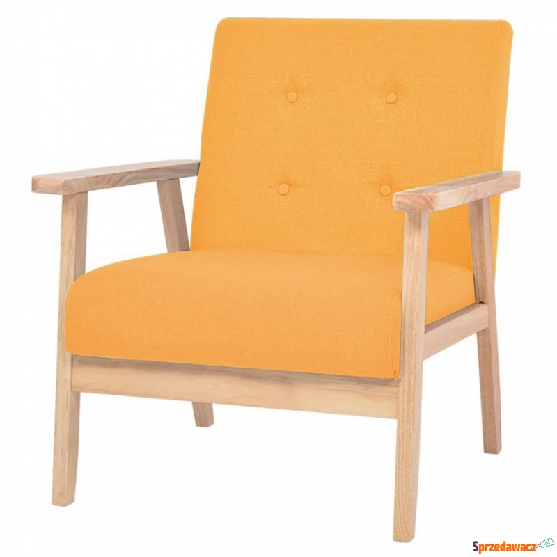 Fotel do salonu tapicerowany żółty - Sofy, fotele, komplety... - Szczecinek