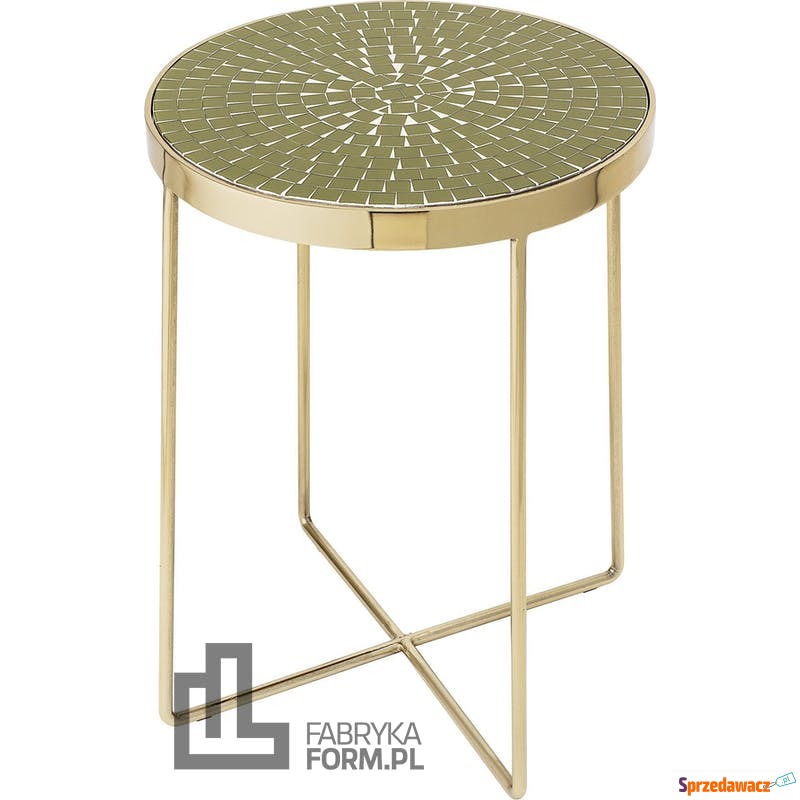 Stolik Bloomingville okrągły 41 cm złoty - Stoły, stoliki, ławy - Grudziądz