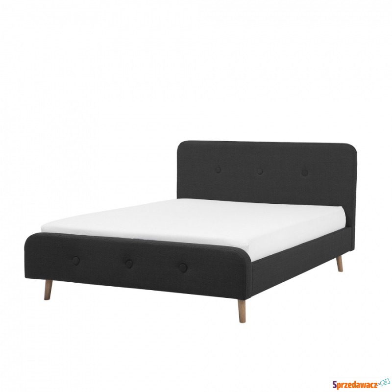 Łóżko szare - 160x200 cm - łóżko tapicerowane... - Łóżka - Żnin
