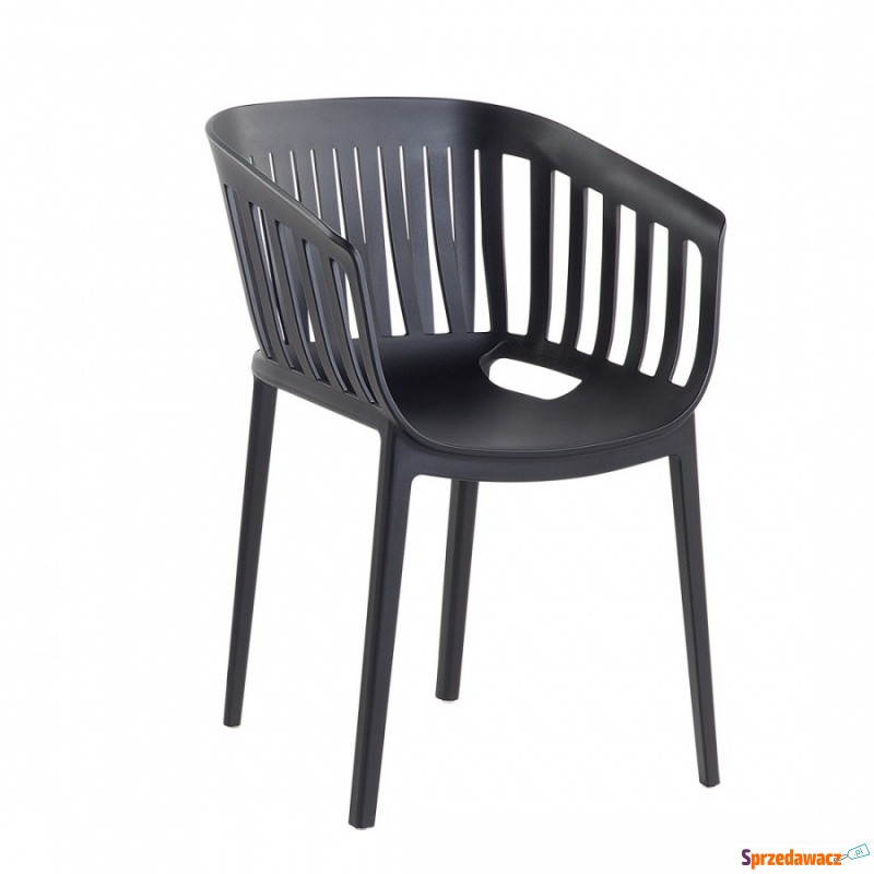 Krzesło do jadani czarne Temporale - Krzesła do salonu i jadalni - Ełk