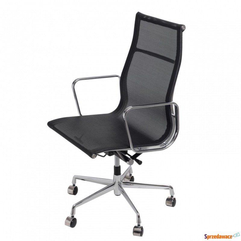 Fotel biurowy 109x58x60 cm D2.Design czarno-srebrny - Krzesła biurowe - Nysa