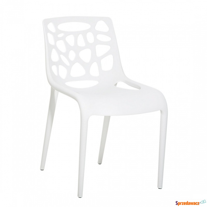Krzesło do jadalni białe Solletico - Krzesła do salonu i jadalni - Busko-Zdrój