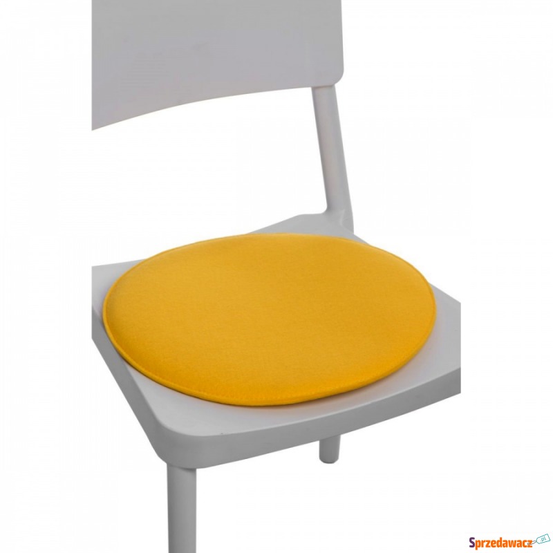 Poduszka na krzesło okrągła żółta - Poduszki - Siemianowice Śląskie