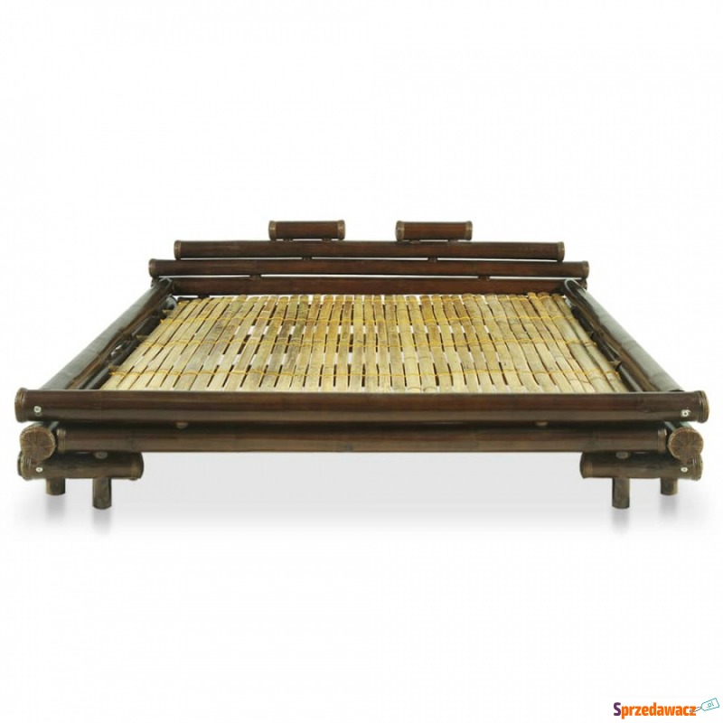 Łóżko bambusowe, 180 x 200 cm, ciemny brąz - Łóżka - Mielec
