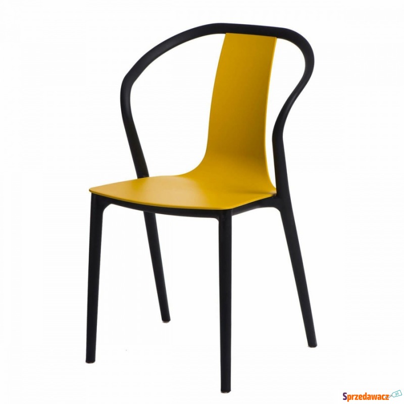 Krzesło Bella czarne/żółte - Krzesła do salonu i jadalni - Elbląg