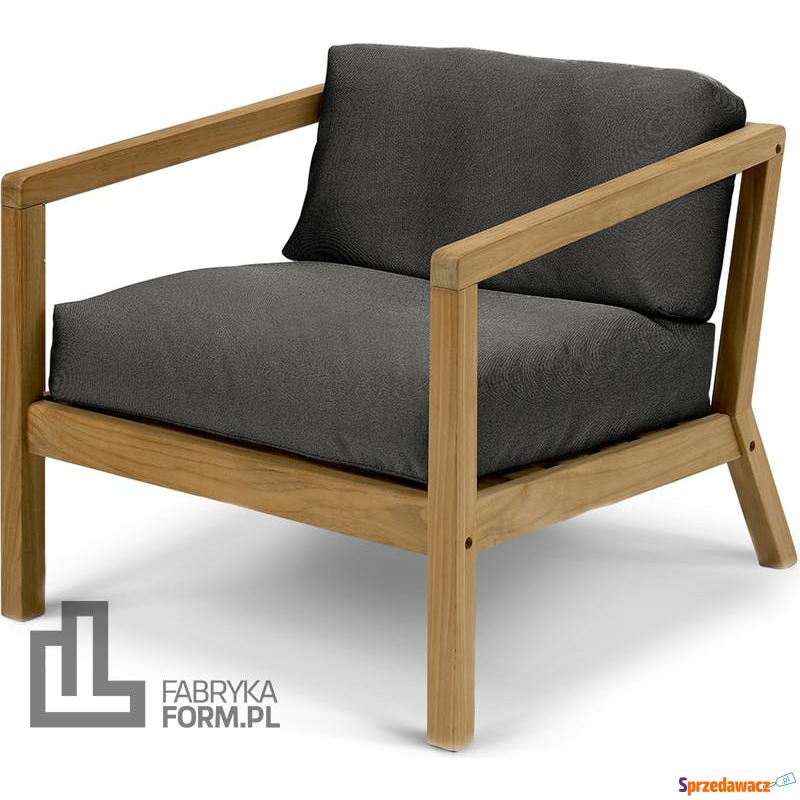 Krzesło z podłokietnikami Virkelyst czarne - Fotele, sofy ogrodowe - Lublin