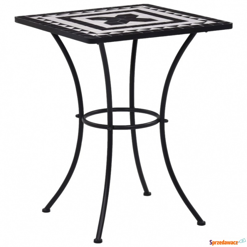 Mozaikowy stolik bistro, czarno-biały, 60 cm,... - Stoły, ławy, stoliki - Stargard Szczeciński