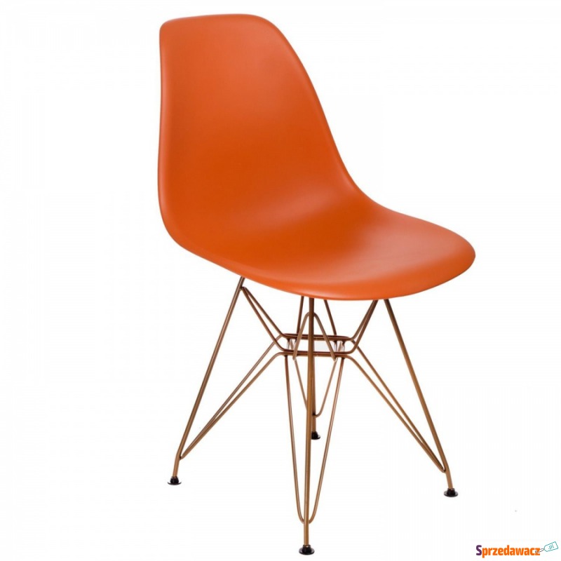 Krzesło P016 PP Gold pomarańczowe - Krzesła do salonu i jadalni - Chorzów