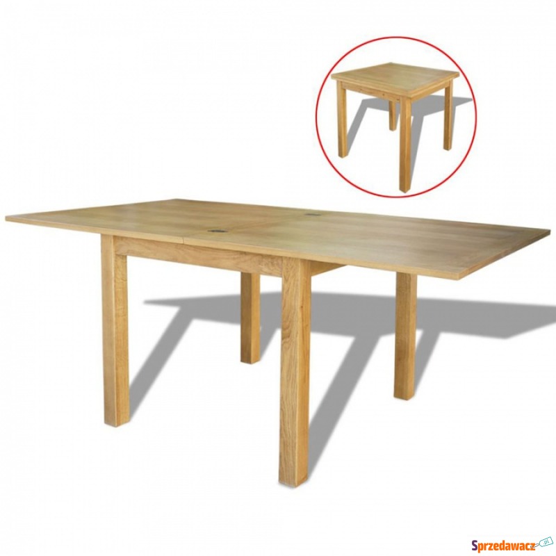 Rozkładany stół z drewna dębowego, 170x85x75 cm - Stoły kuchenne - Jelcz-Laskowice
