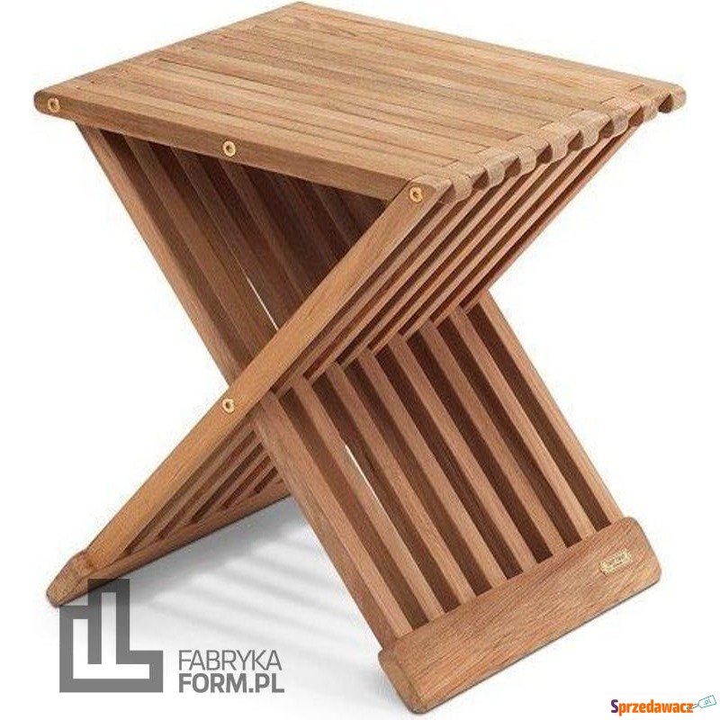 Taboret Fionia drewno tekowe - Taborety, stołki, hokery - Śrem