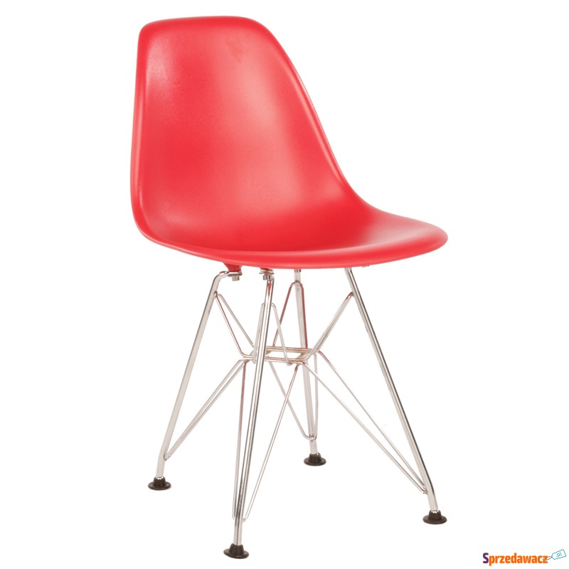 Krzesło JuniorP016 czerwone, chrom. nogi - Meble dla dzieci - Siemianowice Śląskie