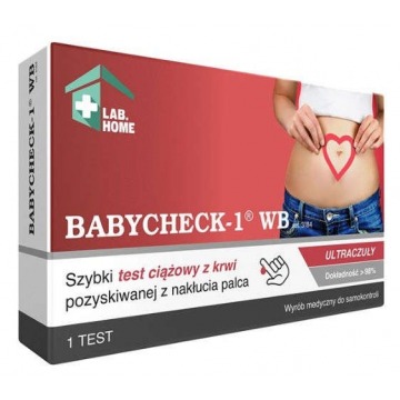 Babycheck-1 wb test ciążowy z krwi pozyskanej z nakłucia palca x 1 sztuka