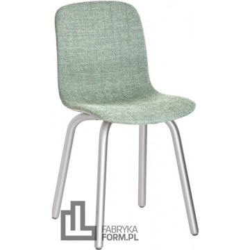 Krzesło Substance tapicerowane aluminium jasnozielone