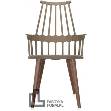 Krzesło na drewnianych nogach Comback orzechowe