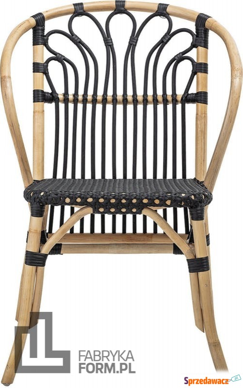 Krzesło Bloomingville czarne rattanowe - Sofy, fotele, komplety... - Siemianowice Śląskie
