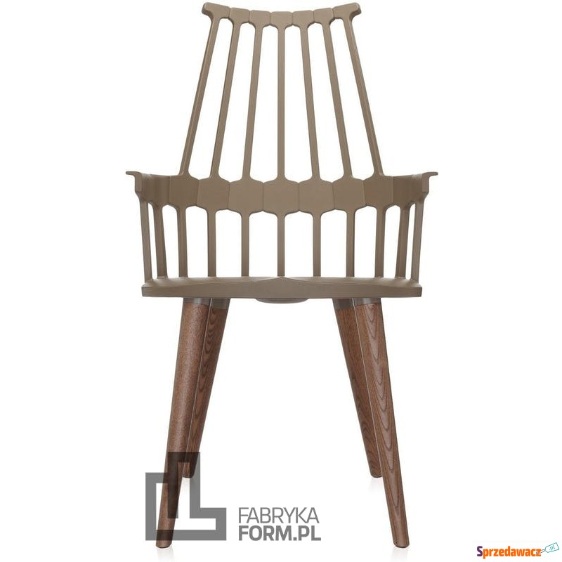 Krzesło na drewnianych nogach Comback orzechowe - Sofy, fotele, komplety... - Ugoszcz