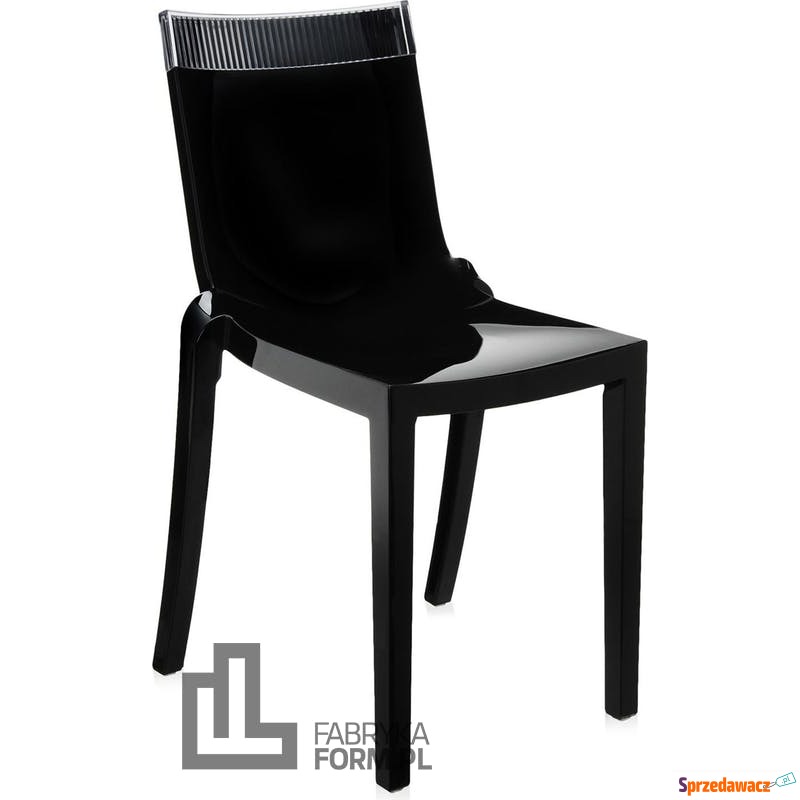 Krzesło Hi-Cut czarne z kryształowym paskiem - Sofy, fotele, komplety... - Mozów