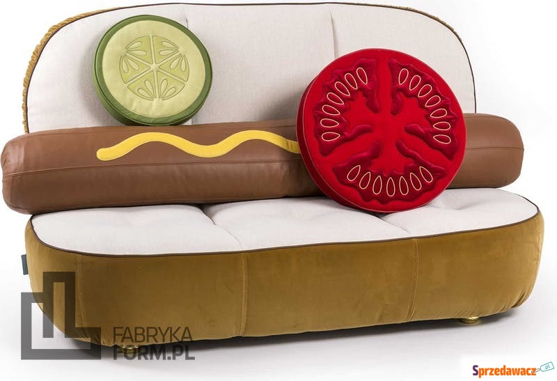 Sofa Hot Dog z poduszkami - Sofy, fotele, komplety... - Starachowice