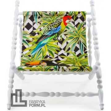 Leżak Heritage z białą ramą Parrots