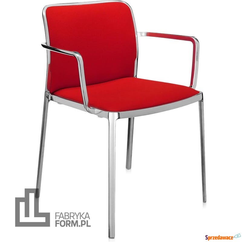 Krzesło Audrey Soft czerwone z podłokietnikami... - Sofy, fotele, komplety... - Jastarnia