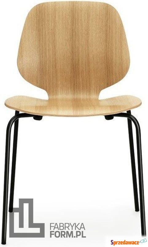 Krzesło My Chair dąb czarne nogi - Sofy, fotele, komplety... - Będzin