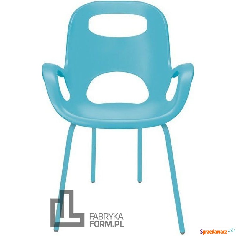 Krzesło Oh niebieskie z niebieskimi nogami - Sofy, fotele, komplety... - Kiełpino