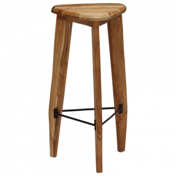 Krzesła barowe z litego drewna akacjowego 2 szt. trójkątne